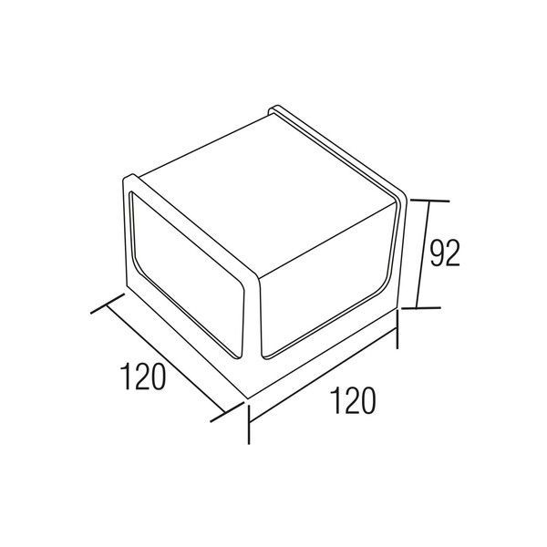 Светодиодный фасадный светильник Horoz Electric CUBE 8W черный 076-068-0008-010 фото