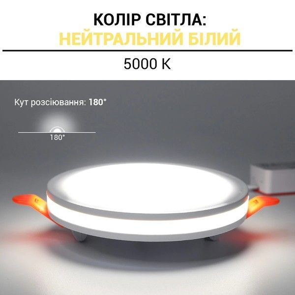Світлодіодний світильник Biom 18W 5000K Круглий CB-R18W-5 CB-R18W-5 фото