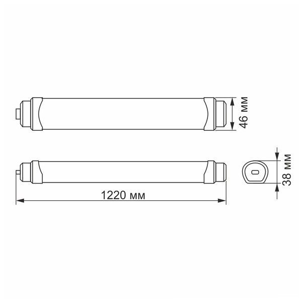 LED світильник IP65 лінійний магістральний VIDEX 36W 1,2М 5000K VL-BNWL-36125 фото