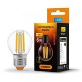 LED лампа VIDEX Filament G45F 6W E27 4100K VL-G45F-06274 фото