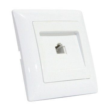 Розетка телефонна цифрова біла TINA 112-005-0011-010 фото