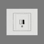 Розетка 1-USB біла GRANO 400-010300-245 фото
