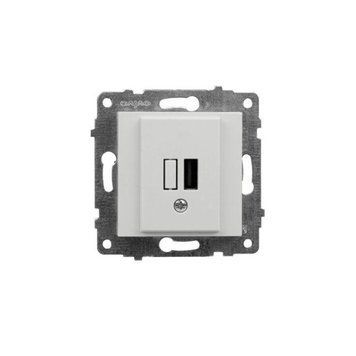 Механізм розетки USB білий GRANO 600-000301-245 фото