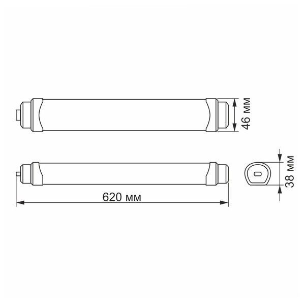 LED світильник IP65 лінійний магістральний VIDEX 18W 0,6М 5000K VL-BNWL-18065 фото