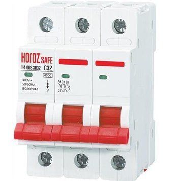 Автоматичний вимикач Horoz Electric SAFE 32A 3P 114-002-3032-010 фото