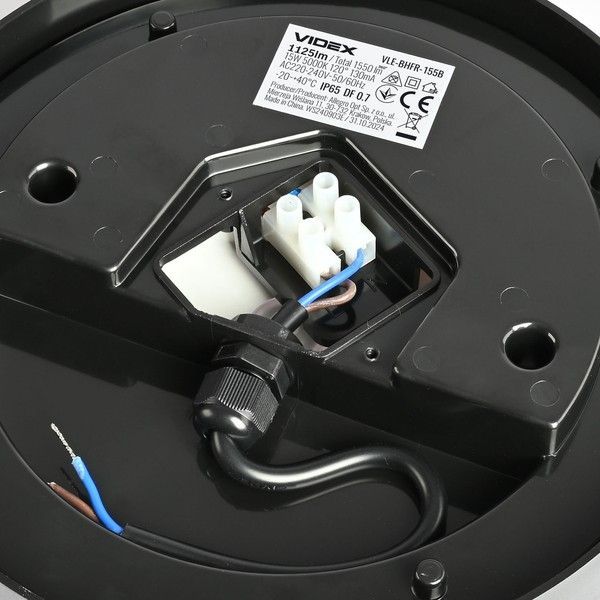 LED світильник ART IP65 круглий VIDEX VLE-BHFR-155B 15W 5000K Black VLE-BHFR-155B фото