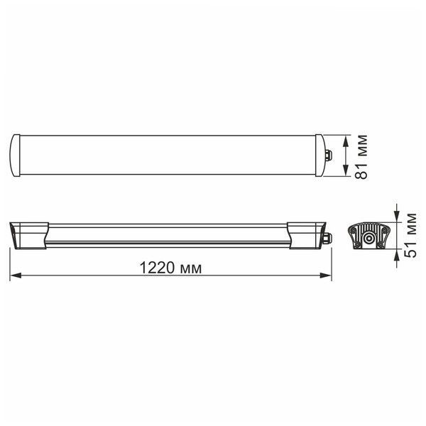 LED світильник IP65 лінійний VIDEX 40W 1,2М 5000K VL-BNW-40125 фото
