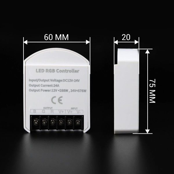 Контролер RGB OEM C-24-RF8-T-W (8A*3кан) білий C-24-RF8-T-W фото