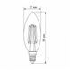 LED лампа VIDEX Filament C37F 6W E14 4100K VL-C37F-06144 фото 3