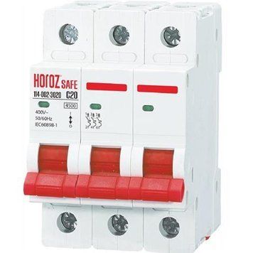 Автоматичний вимикач Horoz Electric SAFE 20A 3P 114-002-3020-010 фото