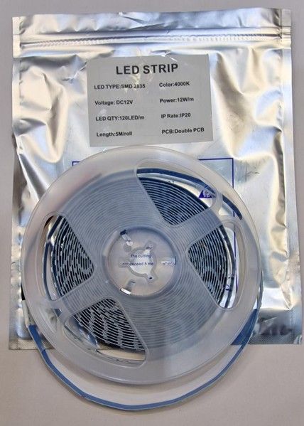 LED стрічка 12В 4000К (Нейтральне біле світло) NN-120-4000K фото