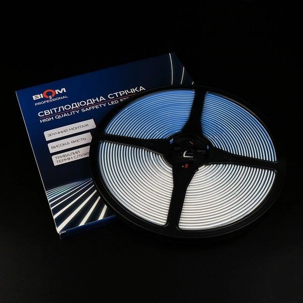 Світлодіодна стрічка 230V BIOM Professional BPS-G4-230-TCOB-280-85-NW 230В IP20 нейтральний білий BPS-G4-230-TCOB-280-85-NW фото