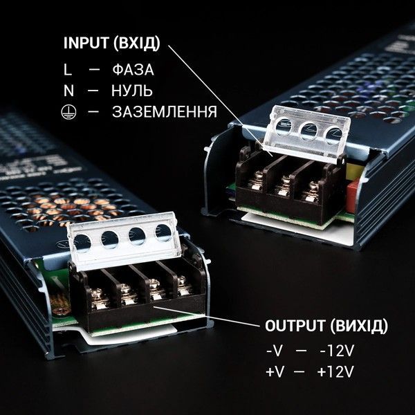 Блок живлення Biom 400W 12V 33A IP20 (LED-12-400) LED-12-400 фото