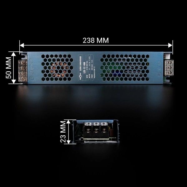 Блок живлення Biom 400W 12V 33A IP20 (LED-12-400) LED-12-400 фото