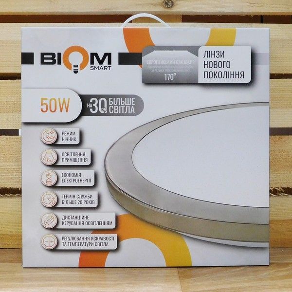 Люстра Світильник світлодіодний Biom SMART SML-R15-50 3000-6000K 50Вт зп ультом SML-R15-50 фото