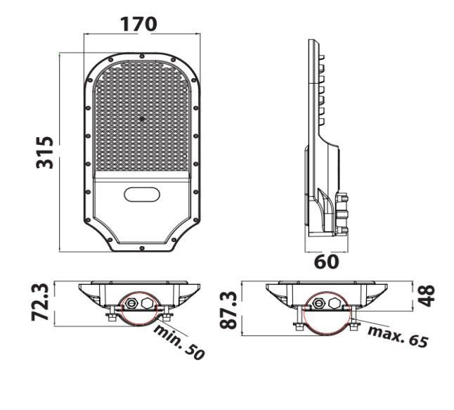 Світильник вуличний Horoz Electric ORLANDO PRO-50 50W 074-005-1050-020 фото
