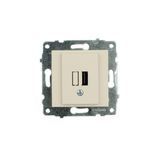 Механізм розетки USB з адаптером Grano крем 600-000302-245 фото