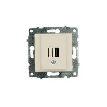 Механізм розетки USB з адаптером Grano крем 600-000302-245 фото