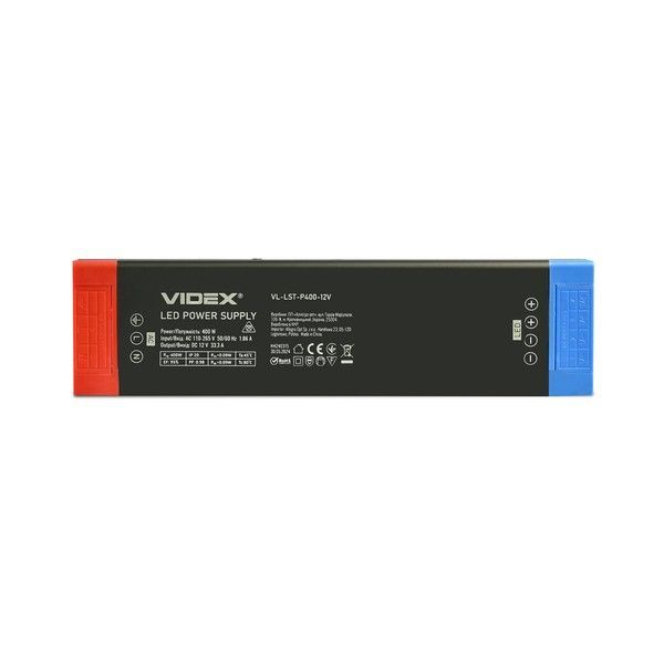 Блок живлення для LED стрічки VIDEX DC12V 33.3A 400W IP20 (VL-LST-P400-12V) VL-LST-P400-12V фото