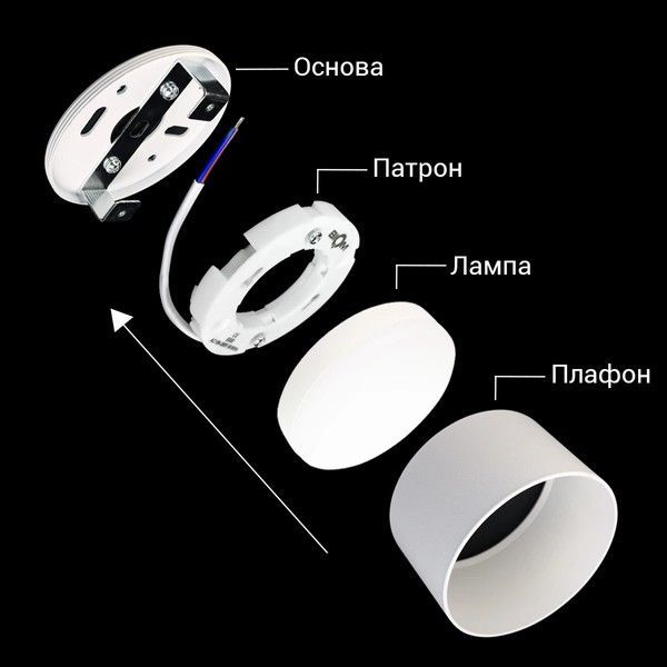 Накладний точковий світильник Biom SP-G09R-W-I Круглий Білий (під GX53) SP-G09R-W-I фото