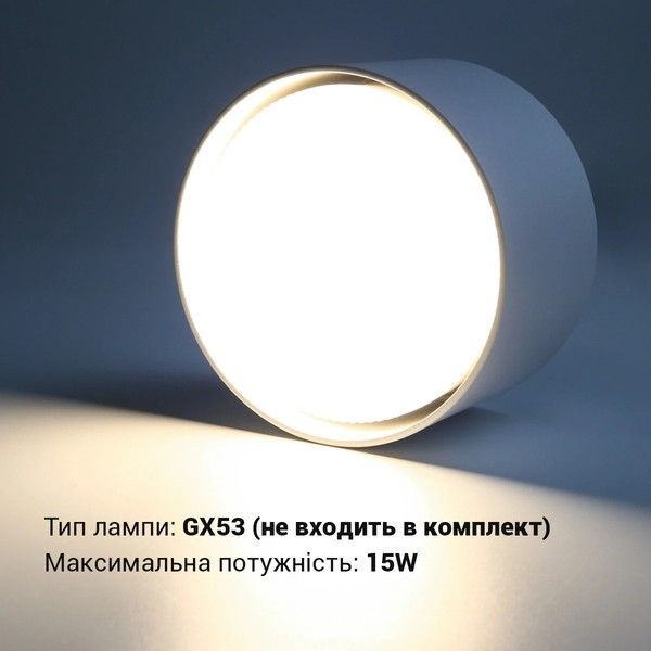 Накладний точковий світильник Biom SP-G09R-W-I Круглий Білий (під GX53) SP-G09R-W-I фото