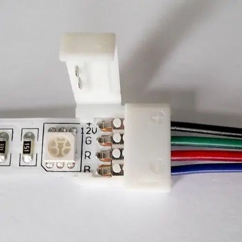 Коннектор для светодиодных лент OEМ SС-09-SWS-10-4 10mm RGB 2joints wire (провод-2 зажима) SC-09-SWS-10-4 фото