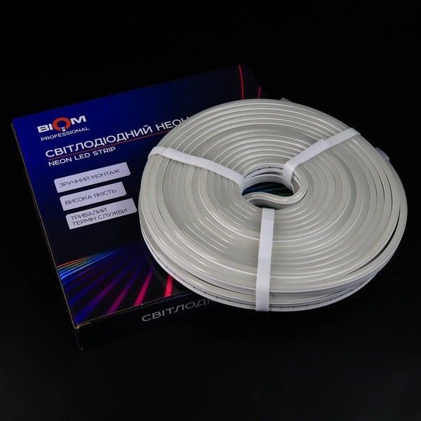 Светодиодный неон Biom BNSP 24V IP65 12W/м 4000-4500K Нейтральный белый BNSP-24-511-2835-120-NW-1 фото