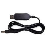 Кабель питания c преобразователем OEM DC5-DC12V USB-5.5 1А для подключения от повербанка WIFI Роутера 90см PC-5-12-USB-5.5-9 фото