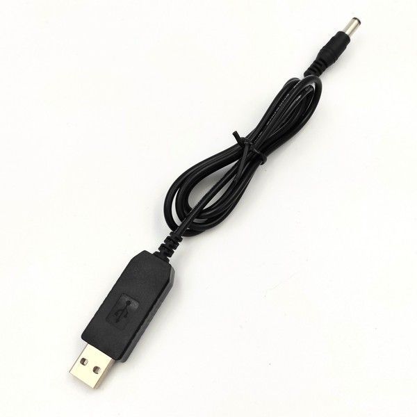 Кабель живлення з перетворювачем OEM DC5-DC12V USB-5.5 1А для під'єднання від повербанка WIFI Роутера 90см PC-5-12-USB-5.5-9 фото