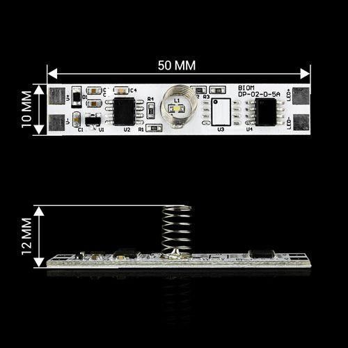 Сенсорний димер Biom DP-02-D-5A для LED профілю 5A DC12V DP-02-D-5A фото