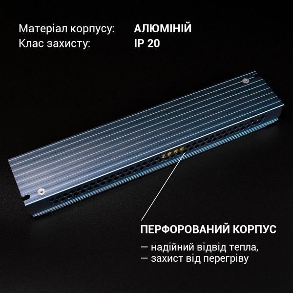 Блок живлення Biom 400W 24V 16.6A IP20 (LED-24-400) LED-24-400 фото