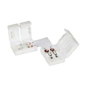 Коннектор для светодиодных лент OEM SC-19-SS-8-2 8mm 2 зажима + плата угол SC-19-SS-8-2 фото
