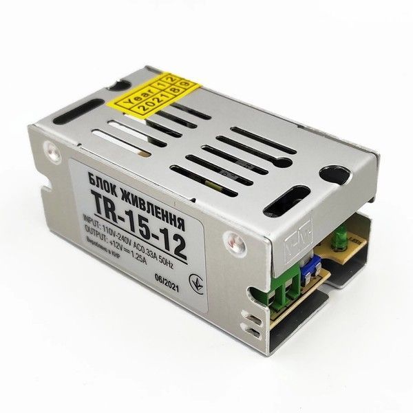 Блок питания Biom 15W 12V 1.25A IP20 (TR-15-12) TR-15-12 фото