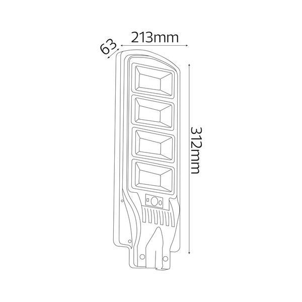 Консольный светодиодный светильник на солнечной батарее Horoz Electric GRAND-50 50W 074-009-0050-020 фото