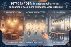 Ретро и Лофт: как выбрать филаментные светодиодные лампы для дизайнерского интерьера фото
