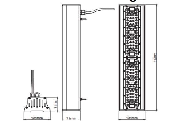 Світильник світлодіодний для високих стель "PYRAMID-100" 100 W 6400 К 063-010-0100-010 фото