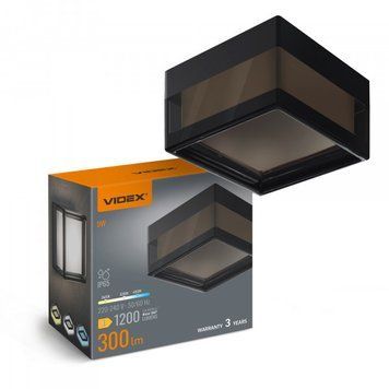 LED світильник вологозахищений квадратний VIDEX BHD02 9W 2400-4300K Black VL-BHD02-09CBB фото