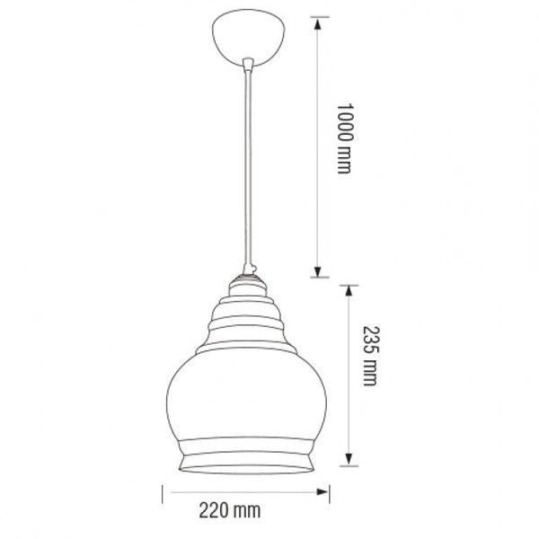 Светильник подвесной Horoz Electric RONDO max. 60W титановый 021-018-0001-010 фото