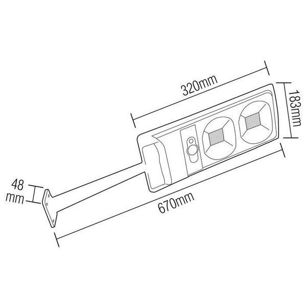 Светодиодный прожектор на солнечной батарее Horoz Electric COMPACT-20 20W 6400K 074-010-0020-020 фото