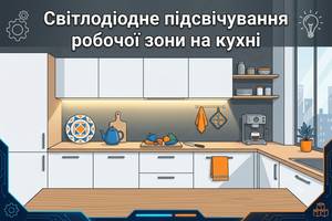 Светодиодная подсветка рабочей зоны на кухне: выбор профиля, ленты и сенсорного управления фото