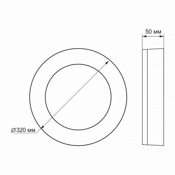 LED світильник вологозахищений круглий VIDEX ART 30W 5000K IP65 чорний VL-BHFR-305B фото