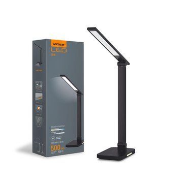 LED лампа настiльна с бездротовою зарядкою VIDEX VL-TF17B 18W 1800-6500K VL-TF17B фото