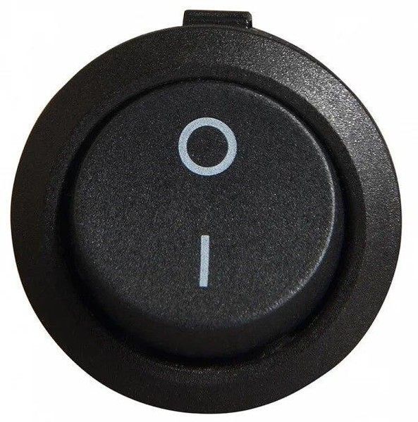 Кнопка кругла Biom ON-OFF SB-09B 220V/12V 3A/6A Чорна SB-08B фото
