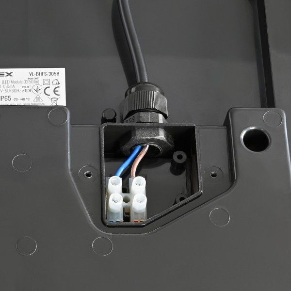LED світильник вологозахищений квадратний VIDEX ART 30W 5000K IP65 чорний VL-BHFS-305B фото