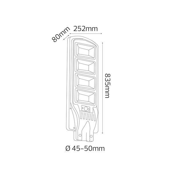 Автономный уличный LED светильник HOROZ ELECTRIC GRAND-300 300W 6400K IP65 074-009-0300-020 фото