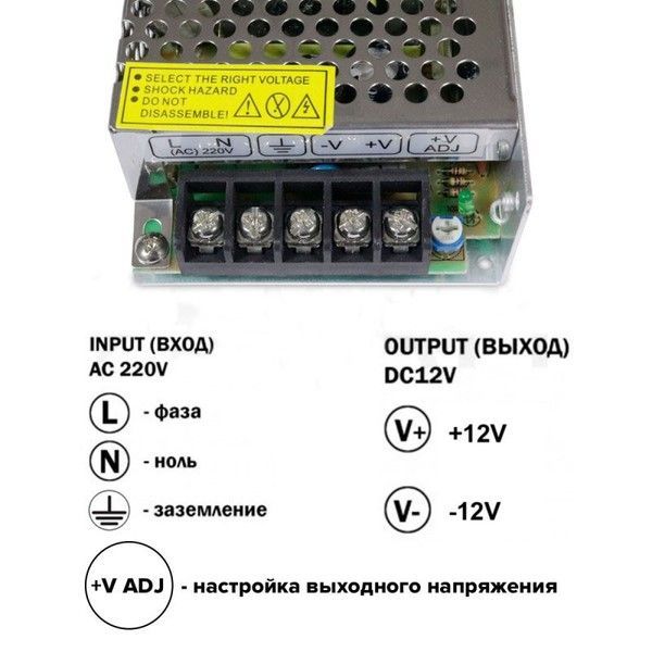 Блок питания Biom 120W 12V 10A IP20 (TR-120-12) TR-120-12 фото