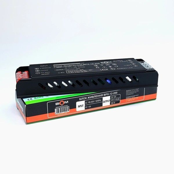 Блок живлення Biom Professional 200W 12V 16.6A IP20 (BPX-12-200) BPX-12-200 фото