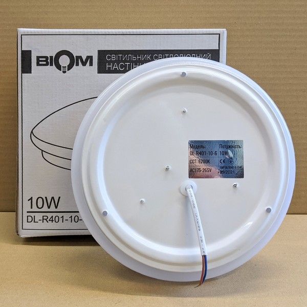 LED светильник накладной Biom 10W 6200К круг DL-R401-10-6 DL-R401-10-6 фото