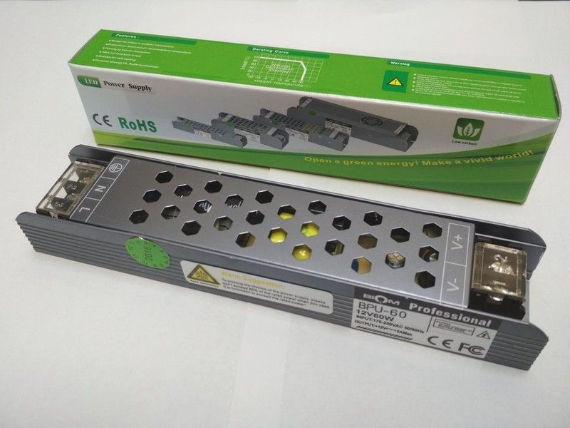 Блок живлення Biom Professional 60W 12V 5A IP20 (BPU-60) BPU-60 фото