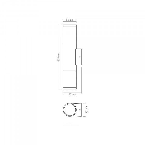 LED Светильник архитектурный AR092B IP54 VIDEX 2xGU10 VL-AR092B фото